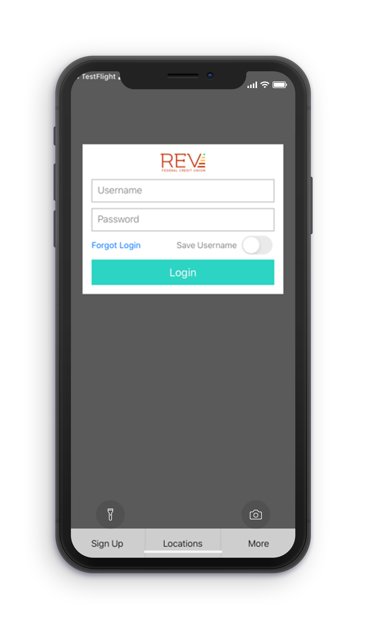REV LoginScreen Iphone